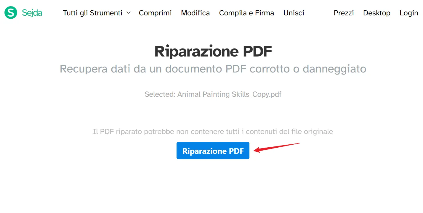 riparare PDF online