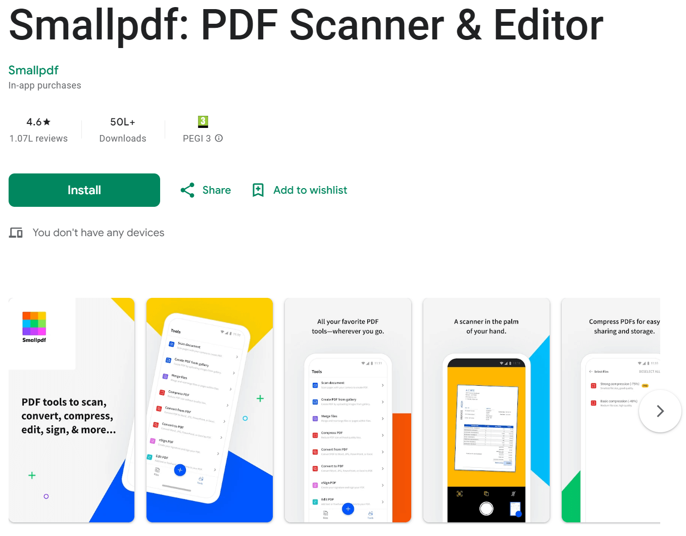 Smallpdf Editor PDF su Android