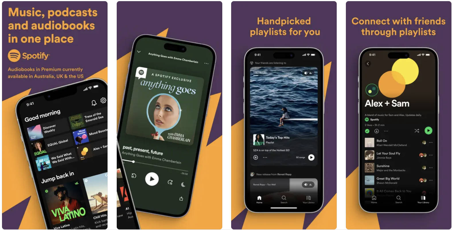 Spotify app for audiobooks.