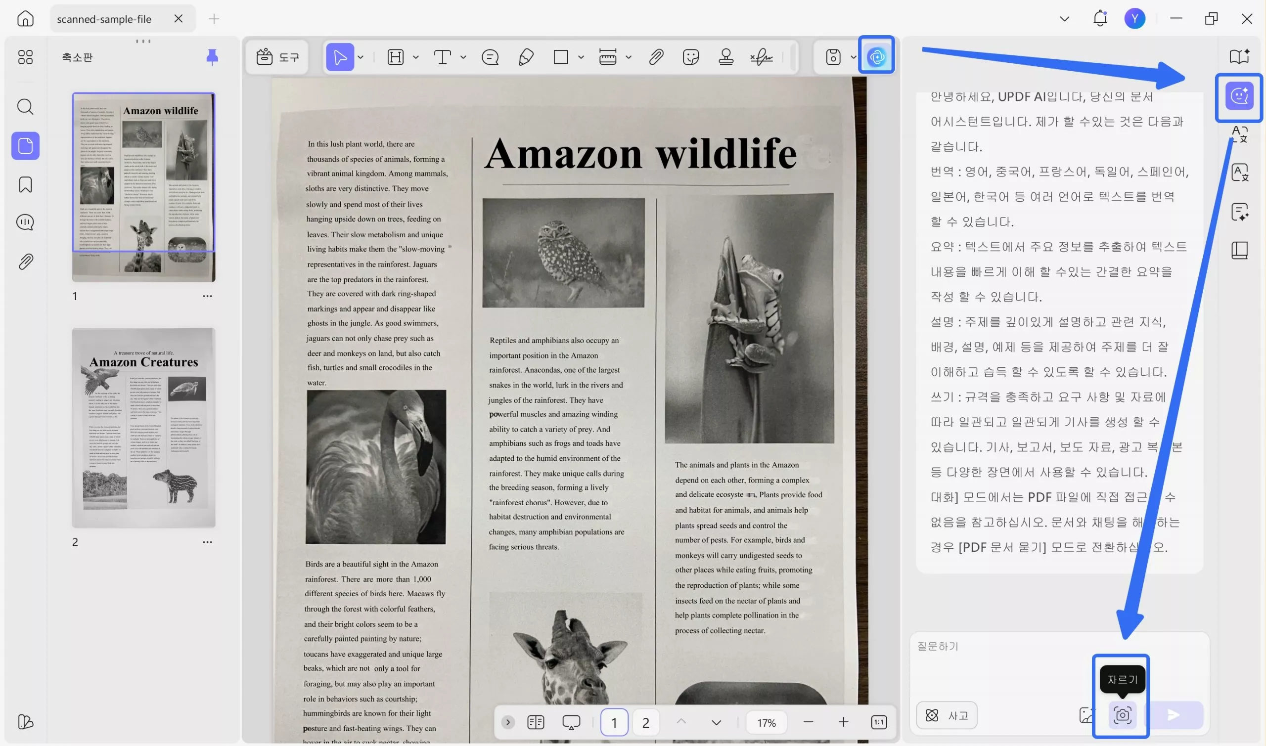 스크린샷으로 스캔된 PDF 번역하기