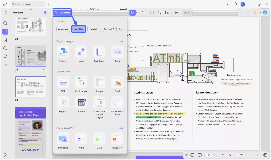 edit existing text in pdf