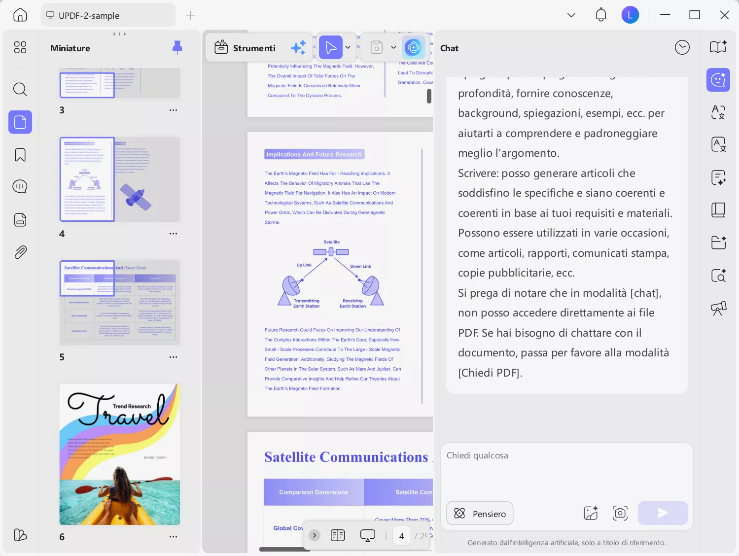 Generate content with UPDF ai on Windows. 