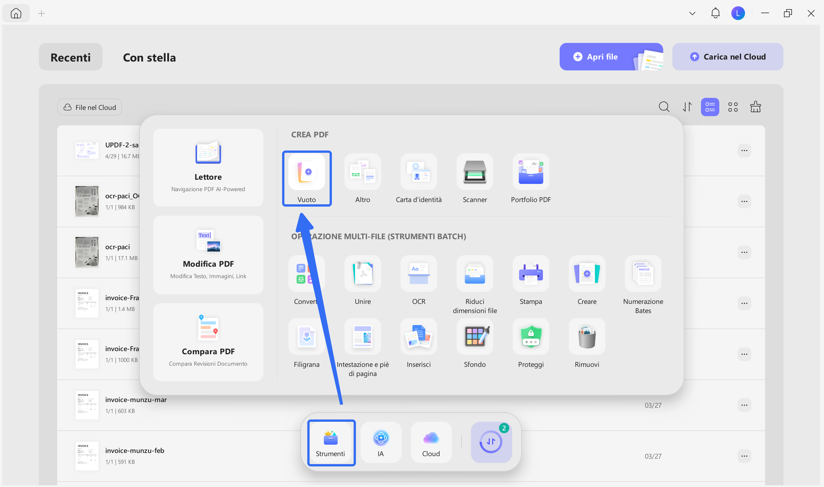 Create a new blank PDF with UPDF on Windows