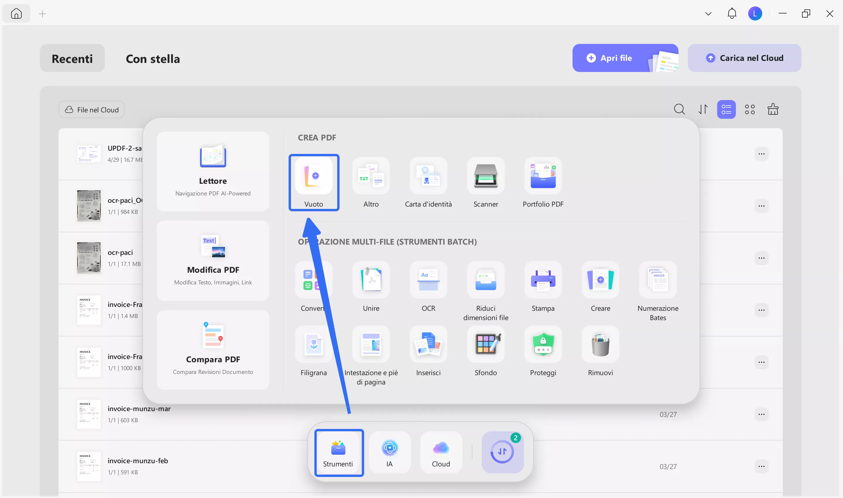 Create a new blank PDF with UPDF on Windows