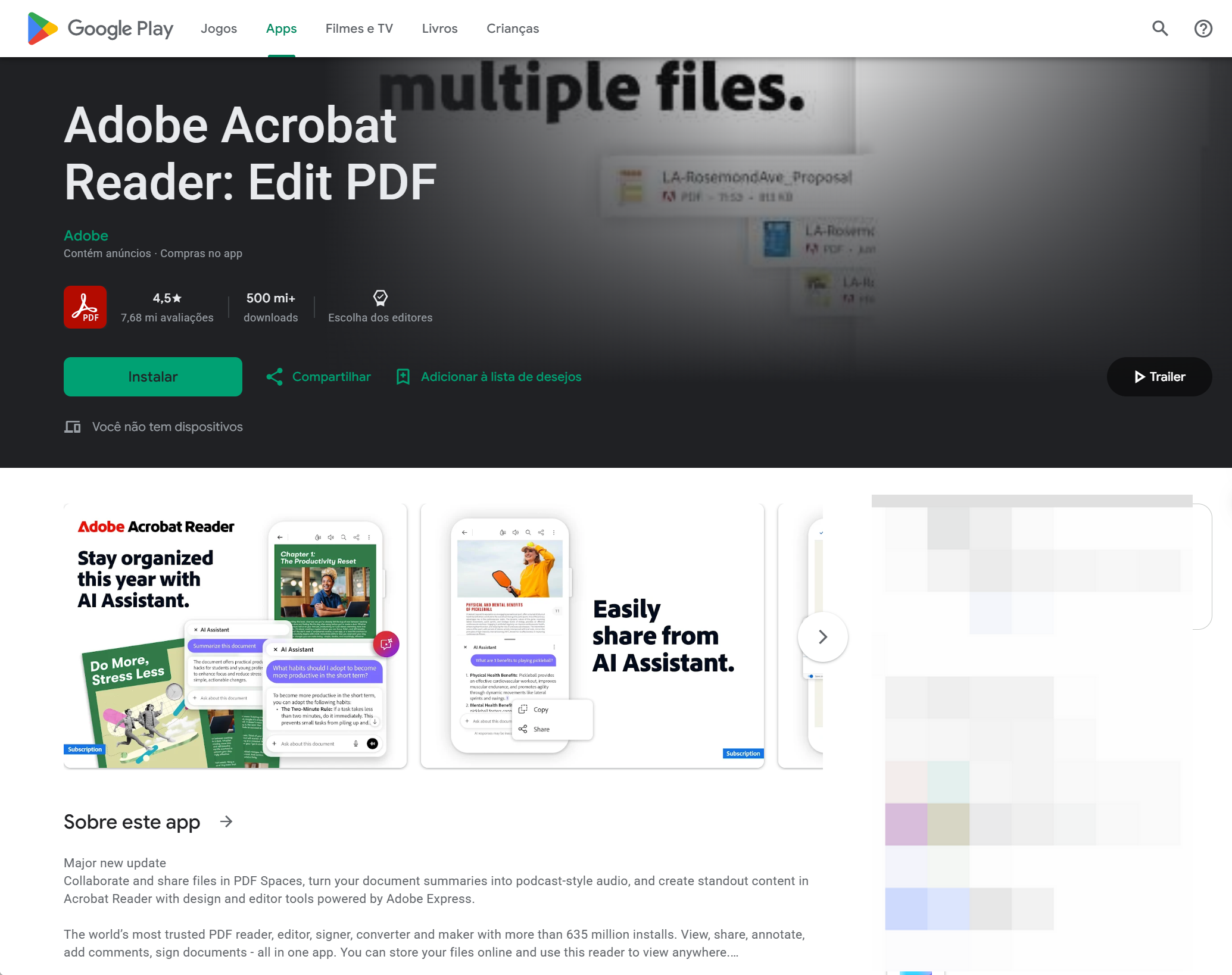 como editar pdf no celular - adobe acrobat