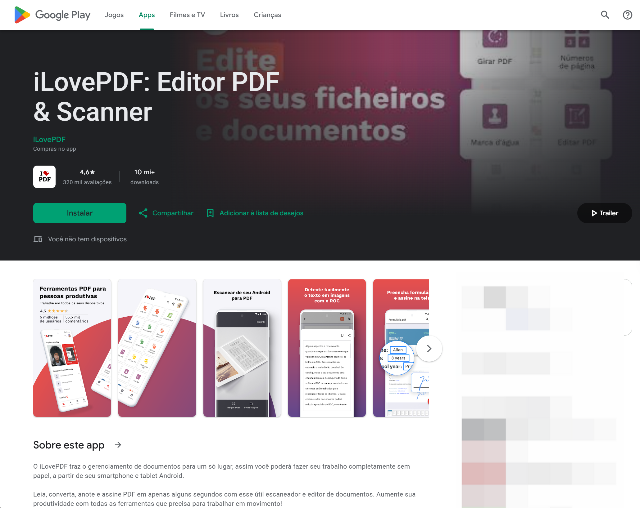 como editar pdf no celular - iLovePDF