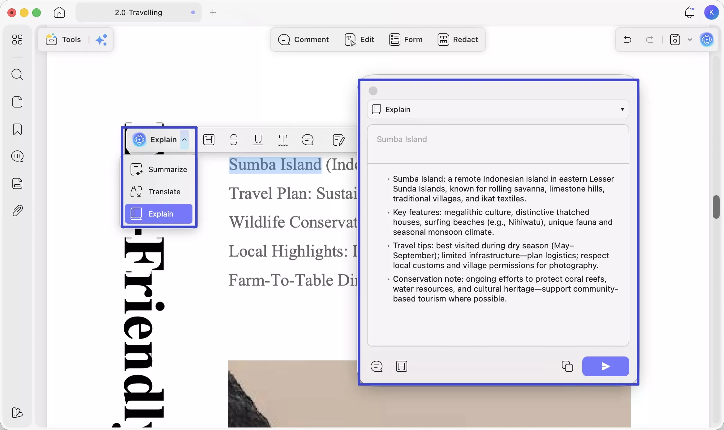 use updf ai to explain magazine