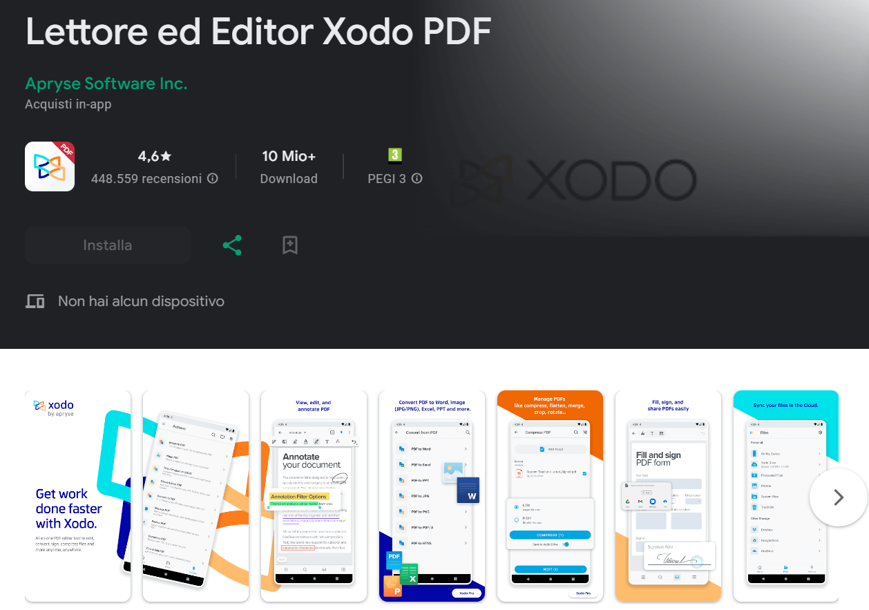 Xodo PDF Editor PDF su Android