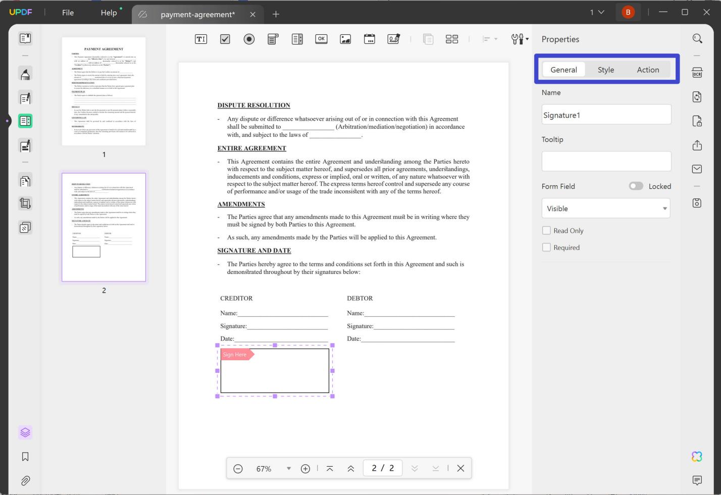 add signature field to pdf add digital signature 