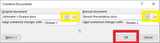 como mesclar documentos word
