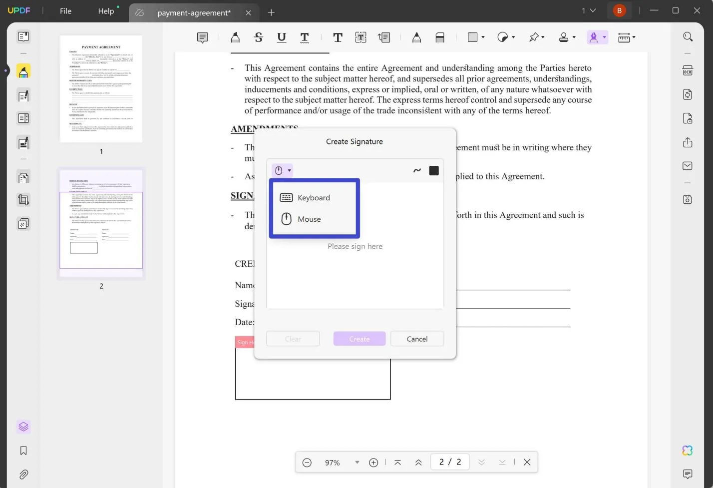 add signature field to pdf add electronic signature