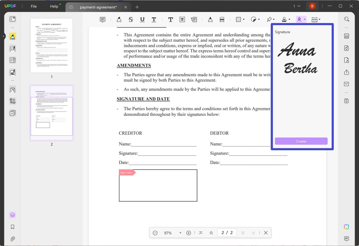 add signature field to pdf add electronic signature