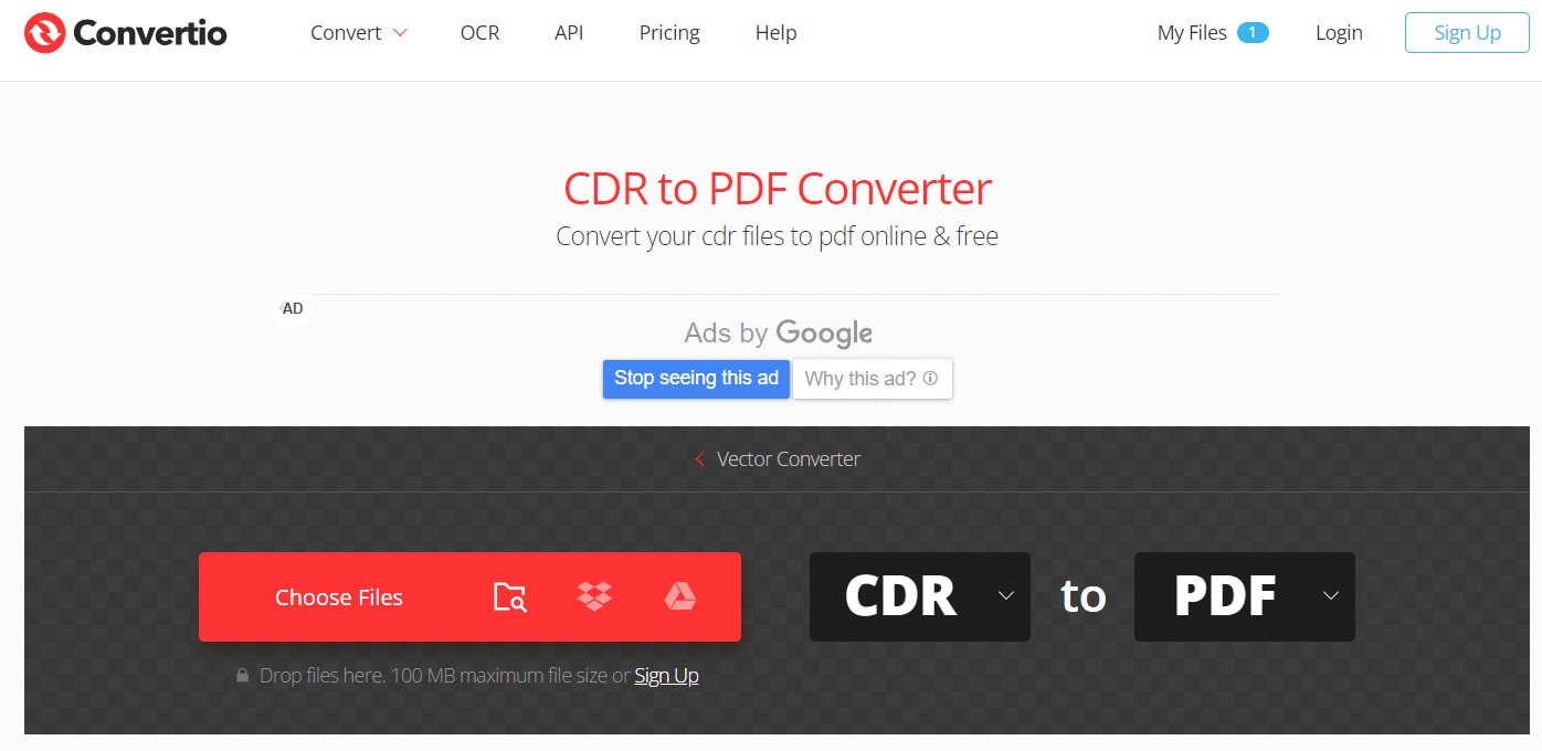 cdr to pdf convertio