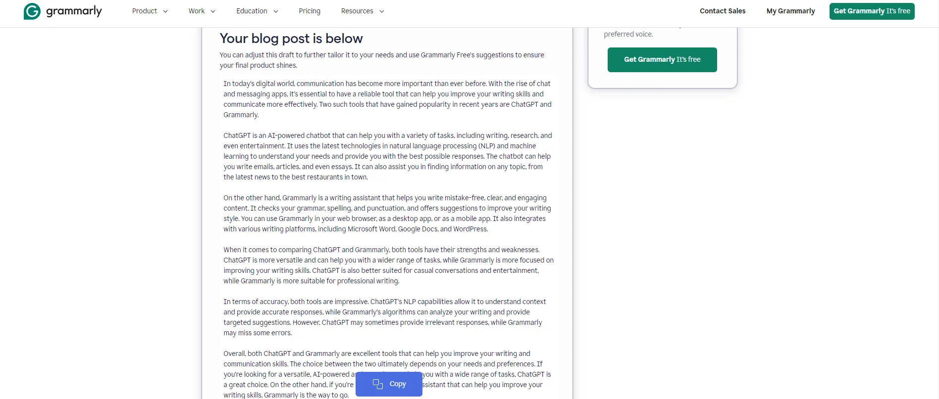 grammarly vs chatgpt grammarly proofreading