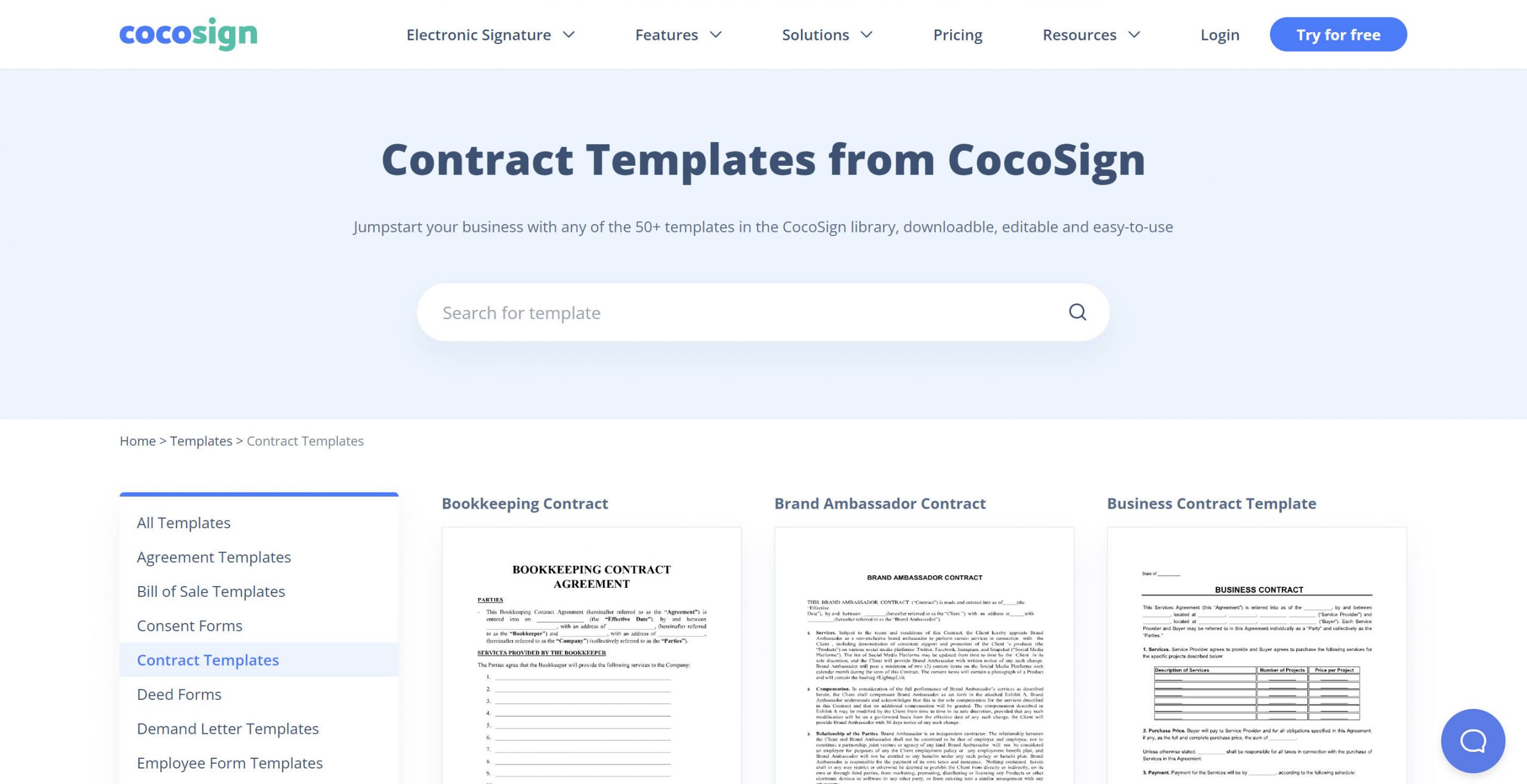 contract pdf download cocosign