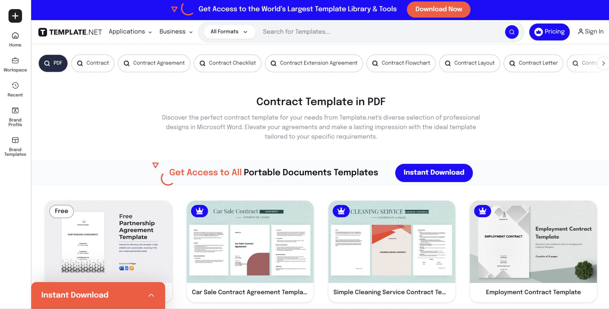 contract pdf download template net