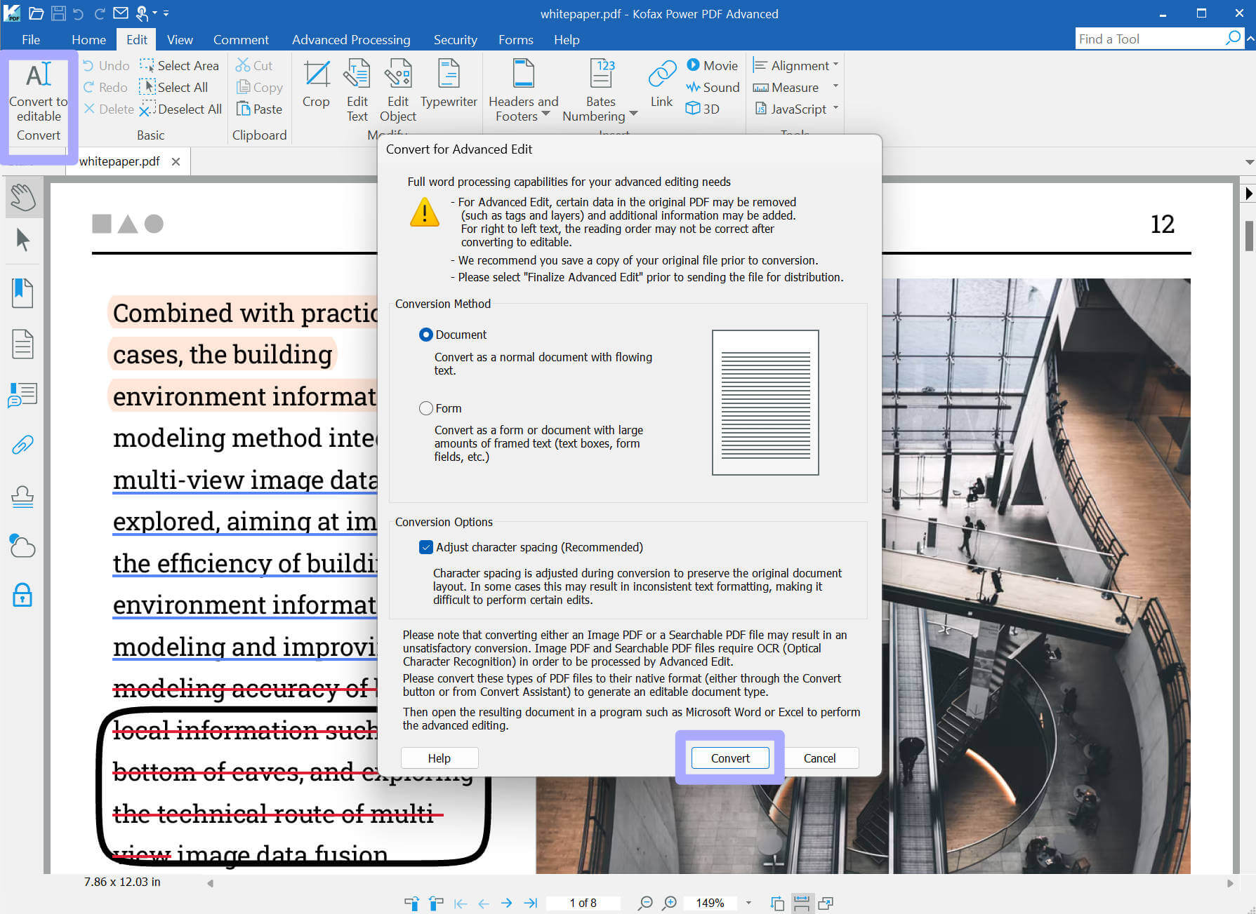 Mit dem Nuance PDF-Editor in bearbeitbare PDFs konvertieren