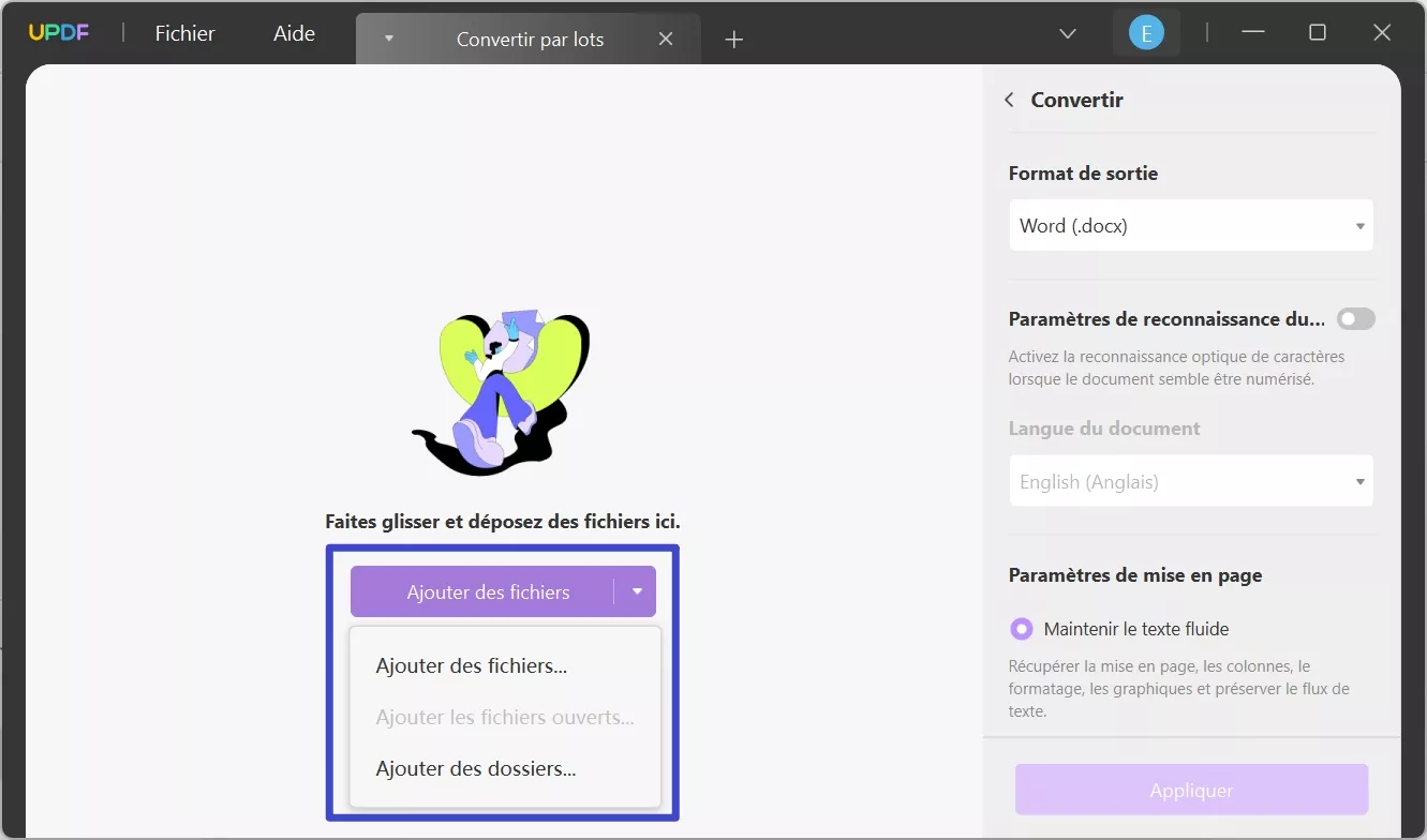 convertir pdf par lots