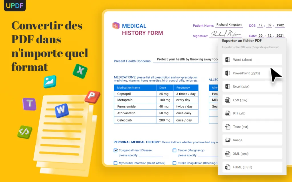 convertir pdf en d'autres formats