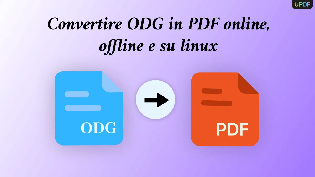Convertire ODG in PDF online, offline e su linux