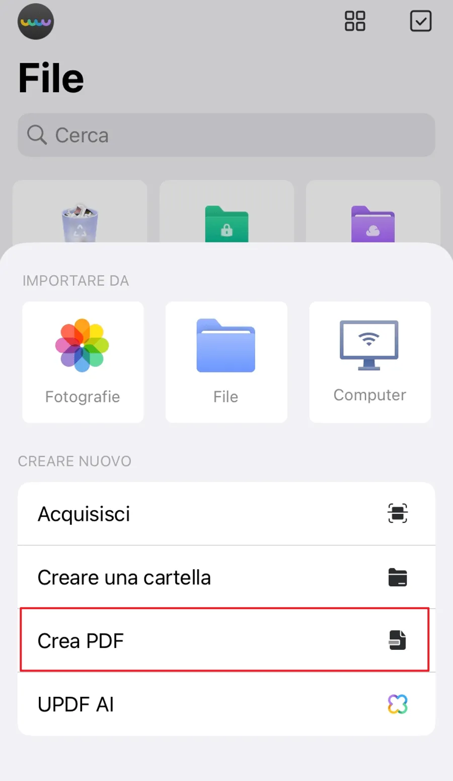 creare PDF