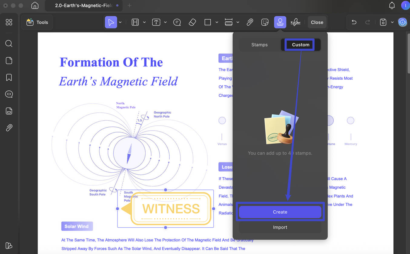 create custom stamp on mac