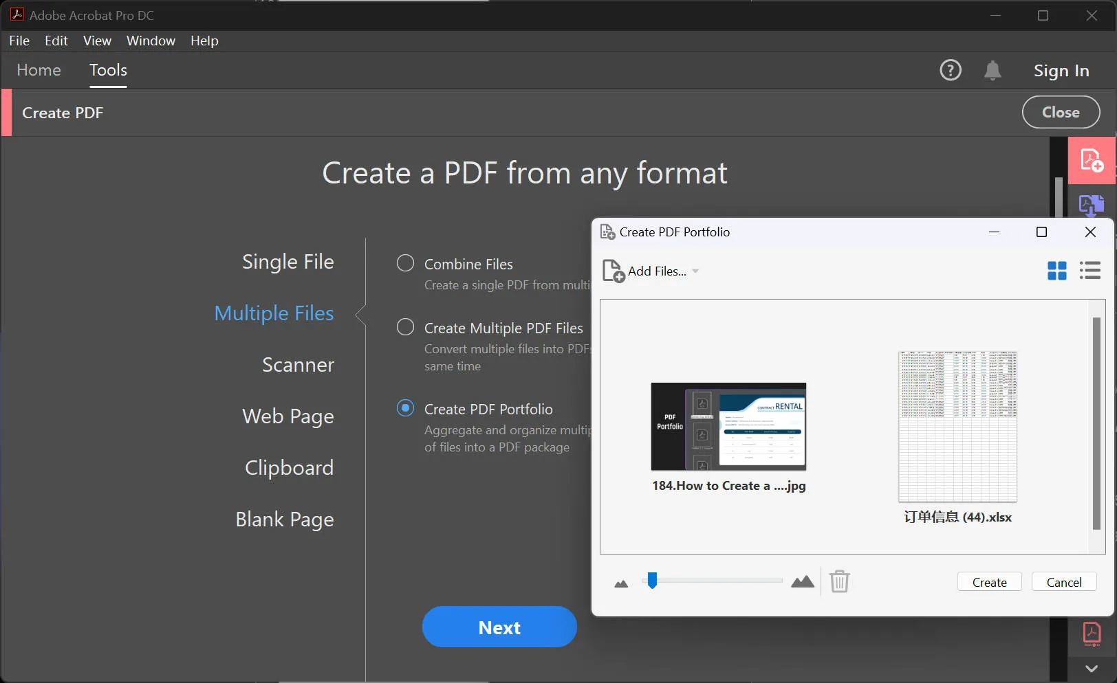 how to create a pdf portfolio adobe