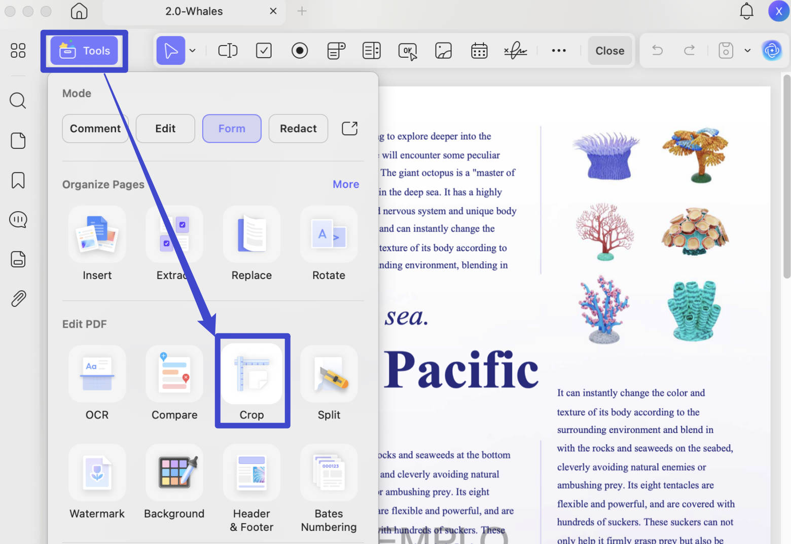 Crop pages