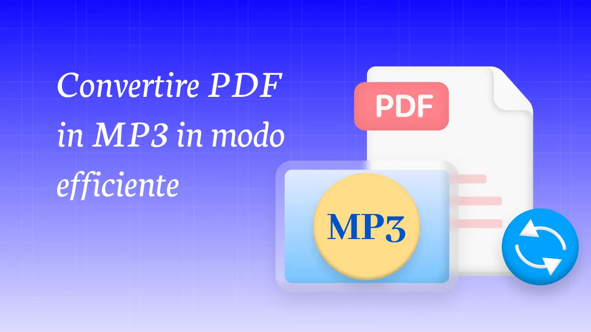 3 modi gratuiti per convertire file PDF in MP3