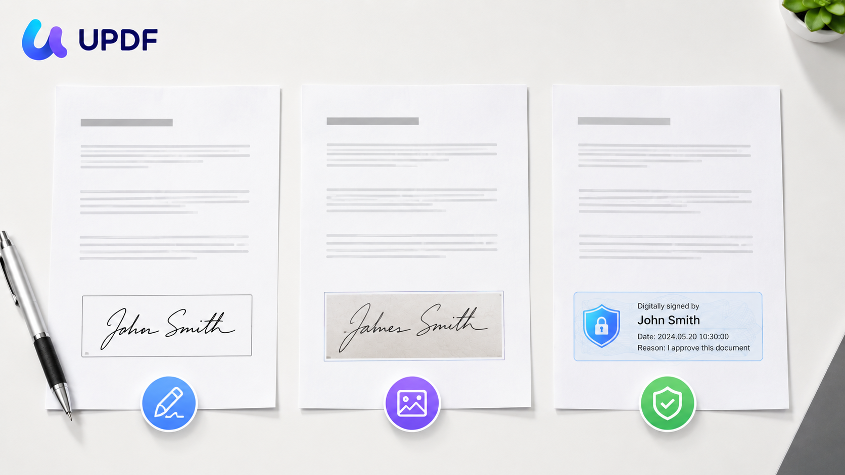 different types of signature fields