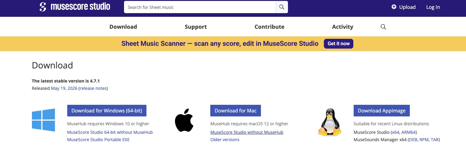 download musescore studio