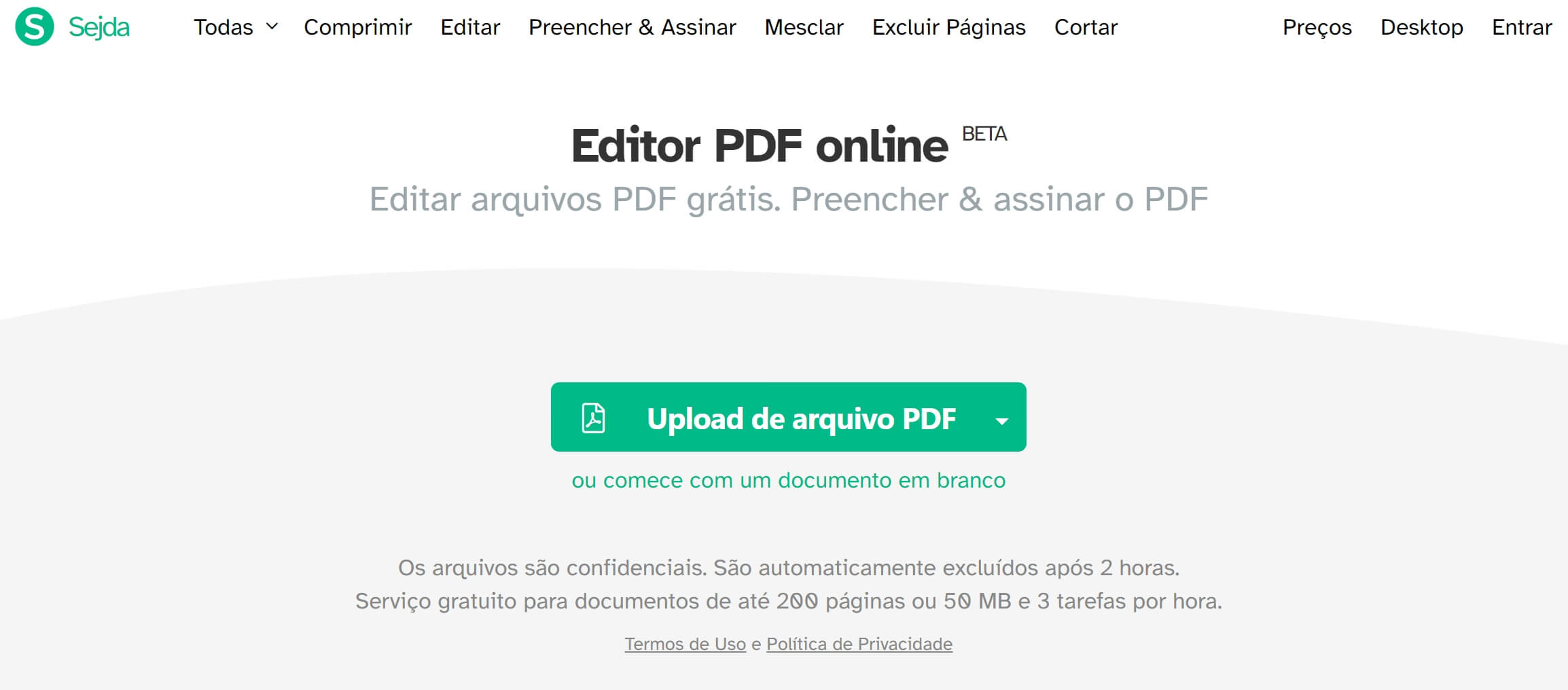 Editor de PDF Online Grátis
