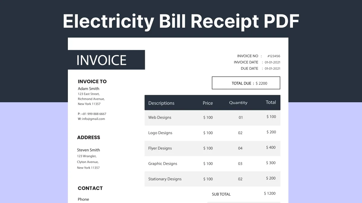10 Must-Know Sites to FREE Download Electricity Bill Receipt PDF Templates
