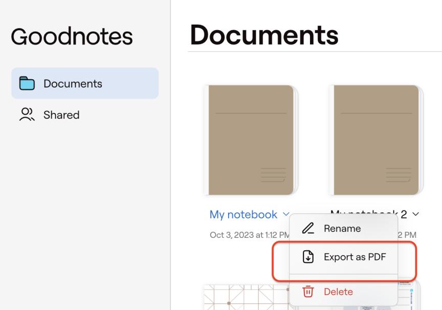 goodnotes to pdf export