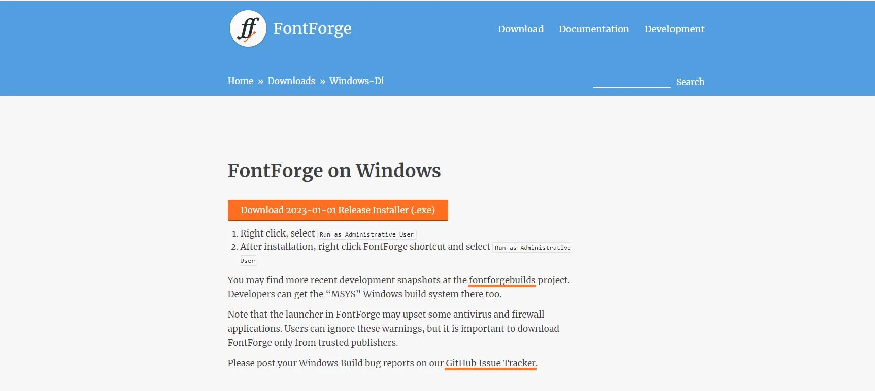 trova font da pdf con FontForge