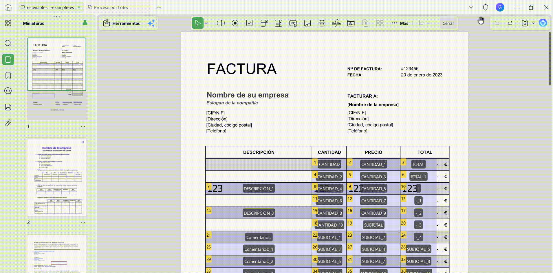 rellenar un formulario PDF interactivo en updf