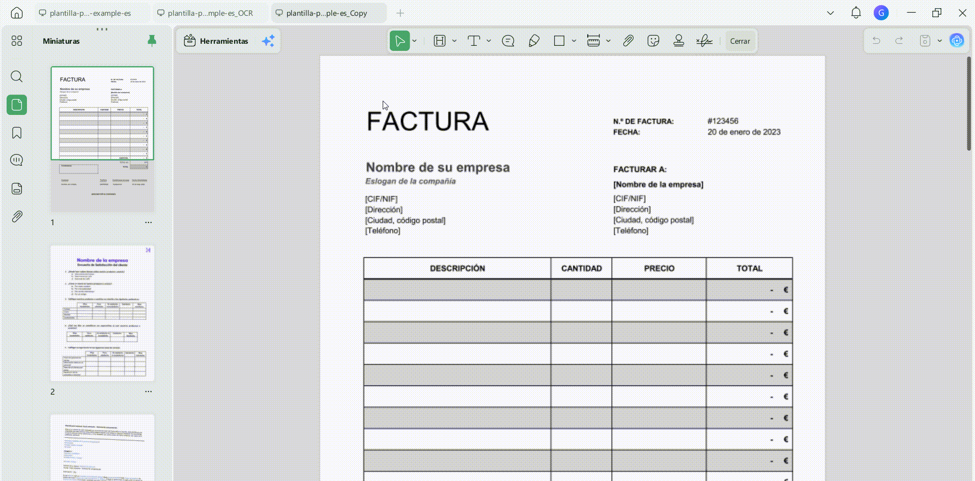 rellenar un formulario PDF escaneado con ocr
