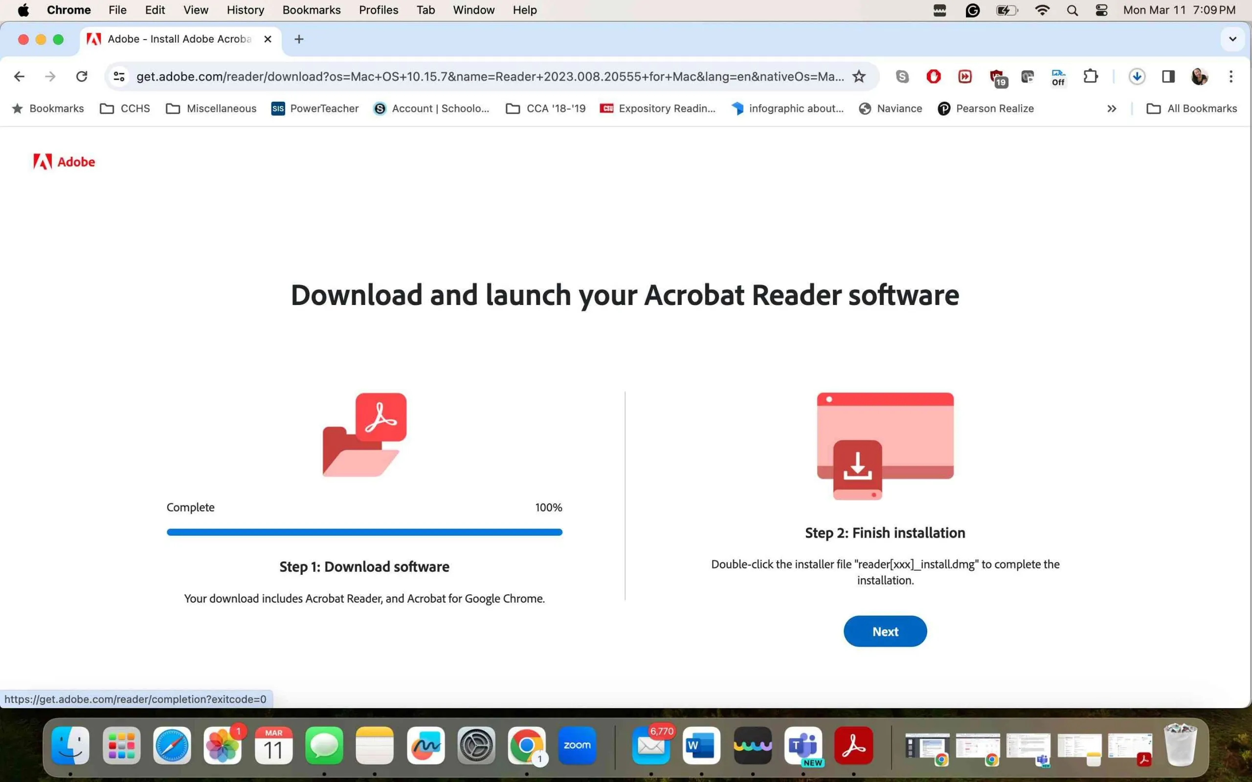 Adobe Acrobat reagiert nicht. Adobe neu installieren.