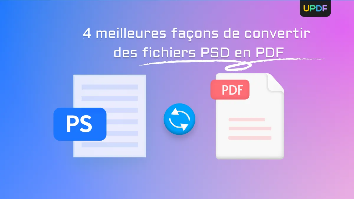 4 meilleures façons de convertir le format PSD en PDF