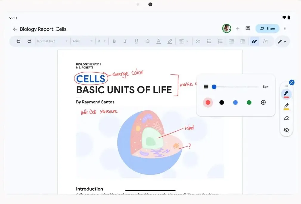 markup google docs on android google docs