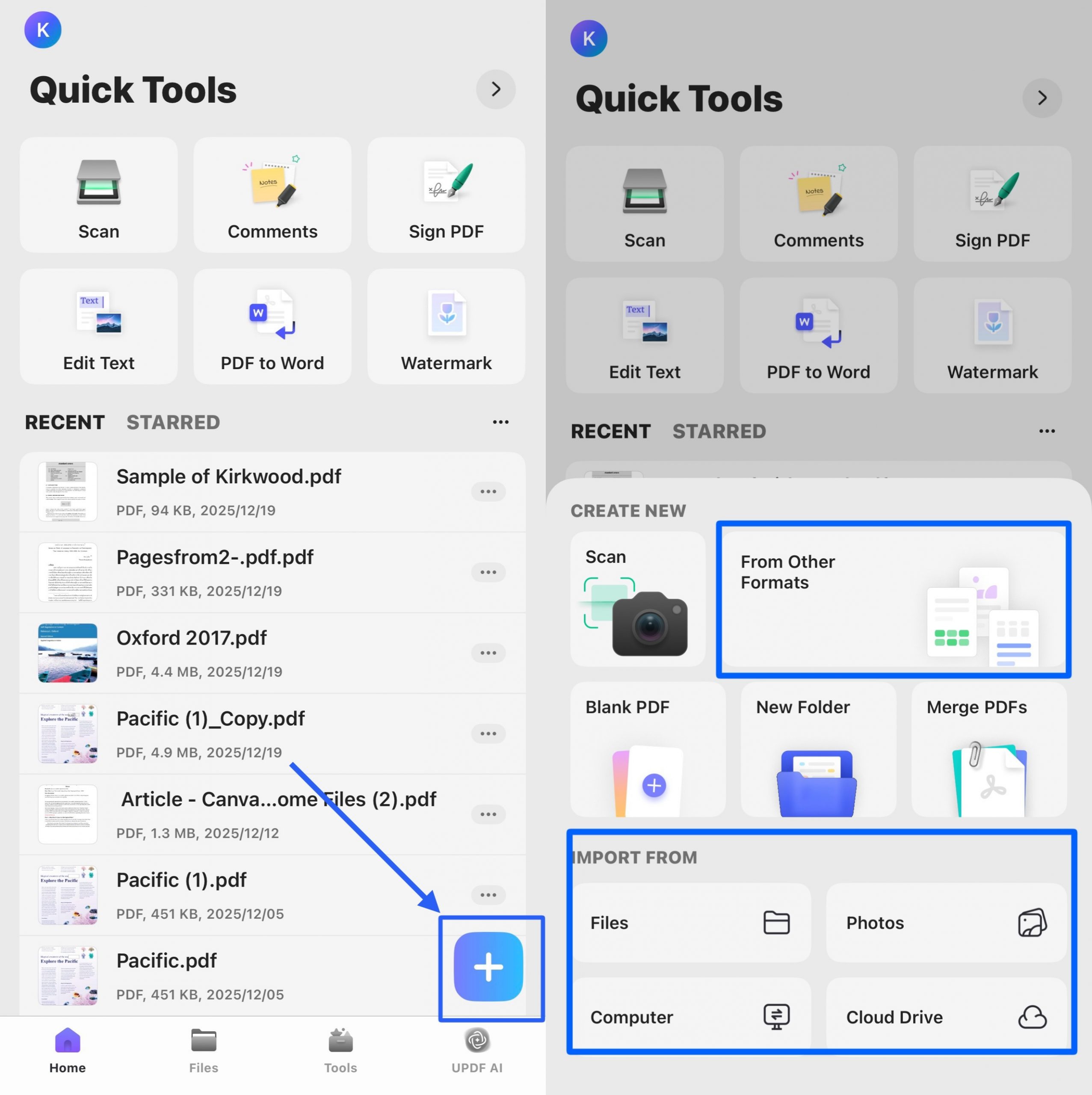 import files updf ios