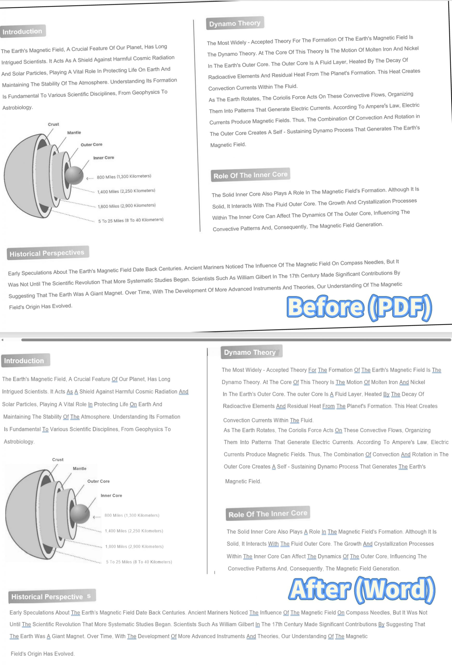 iris convert and ocr effect