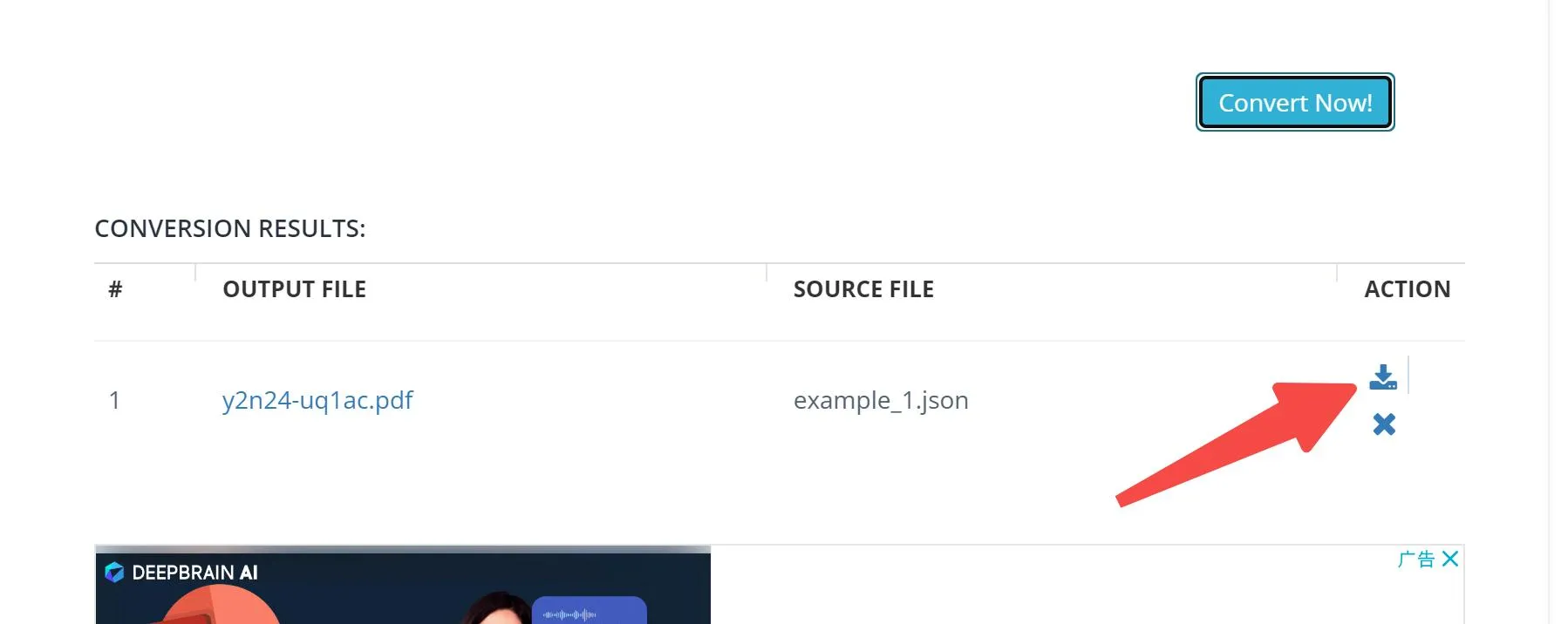 تحويل json إلى pdf aconvert