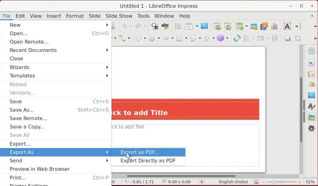 LibreOffice como PDF