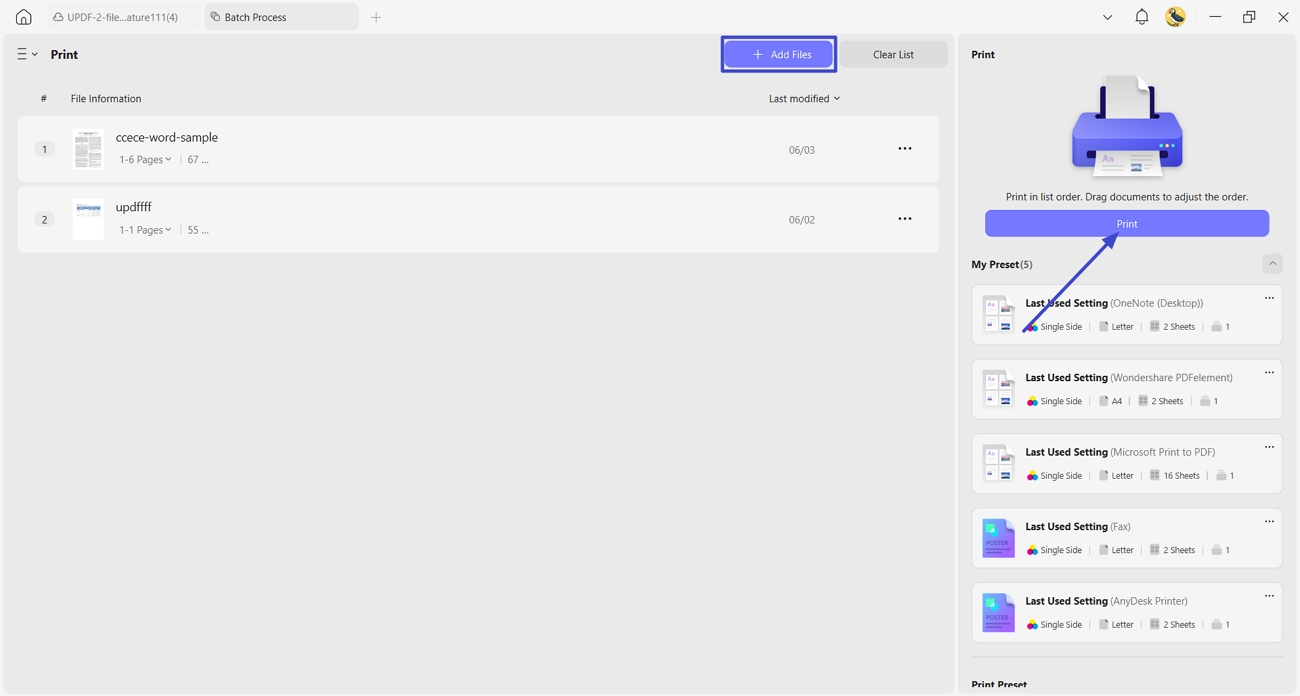 import every PDF you want to convert