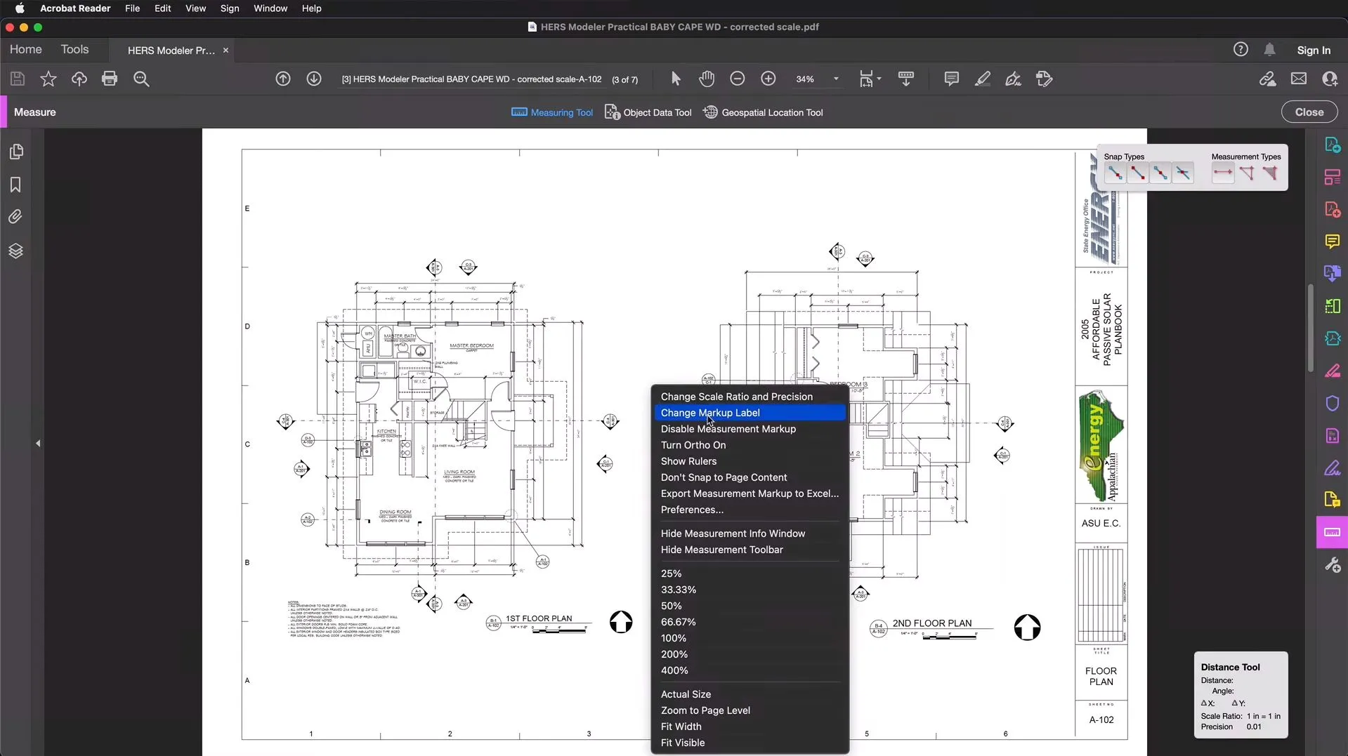 So messen Sie Entfernungen in PDF-Dateien mit Adobe und ändern das Maßstabsverhältnis