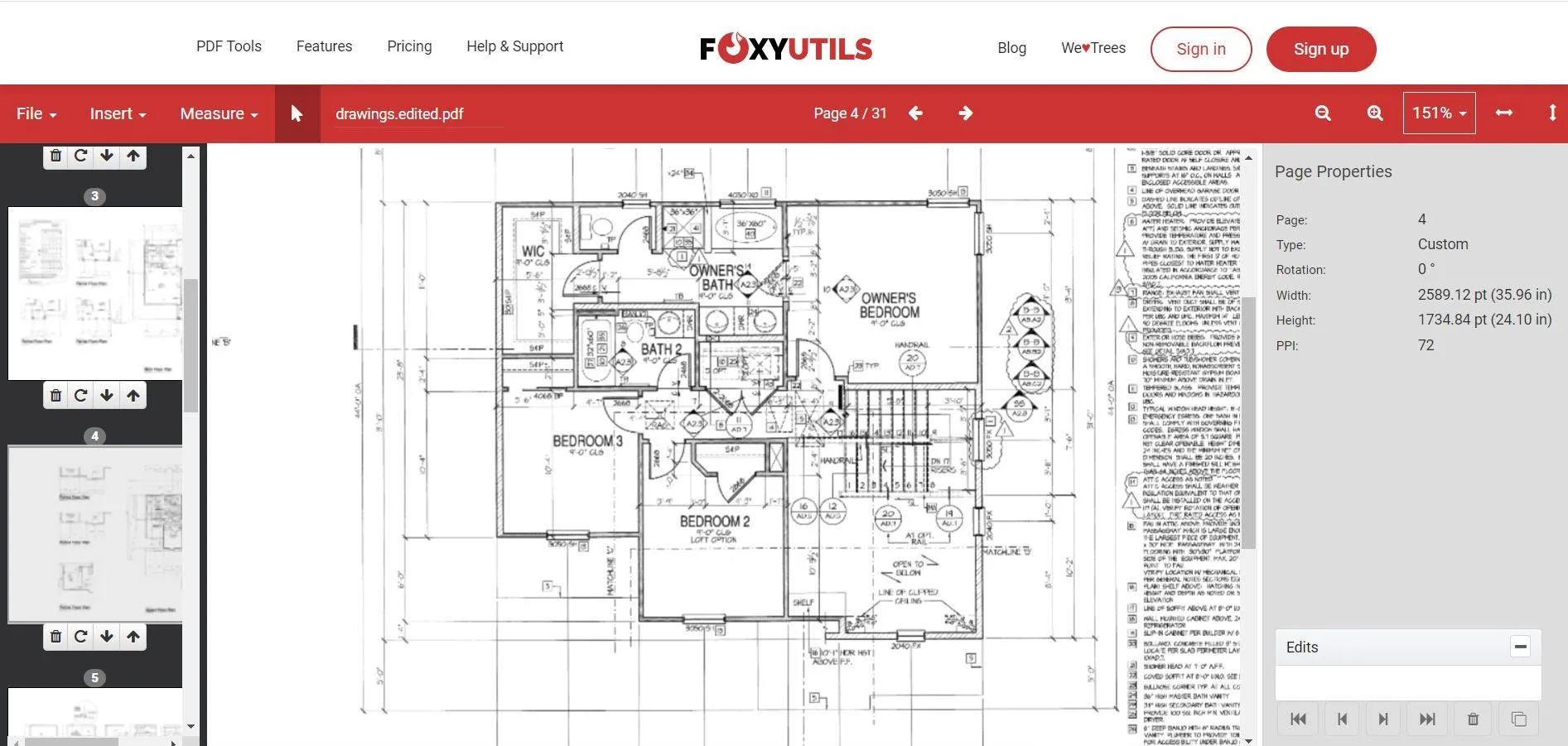 So messen Sie Entfernungen im PDF-Format mit dem Messtool von Foxyutils