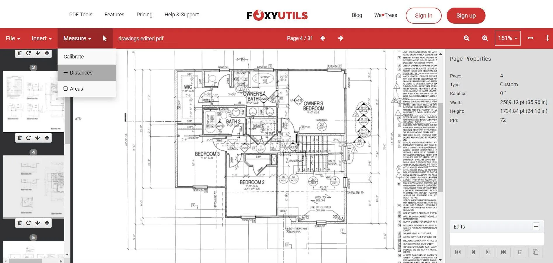 So messen Sie Distanzen in PDF mit Foxyutils Measure