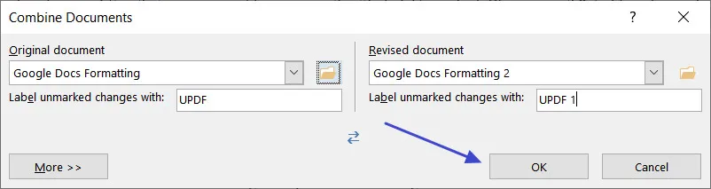 clique no botão "OK" e escolha a opção de formatação necessária para prosseguir com o processo