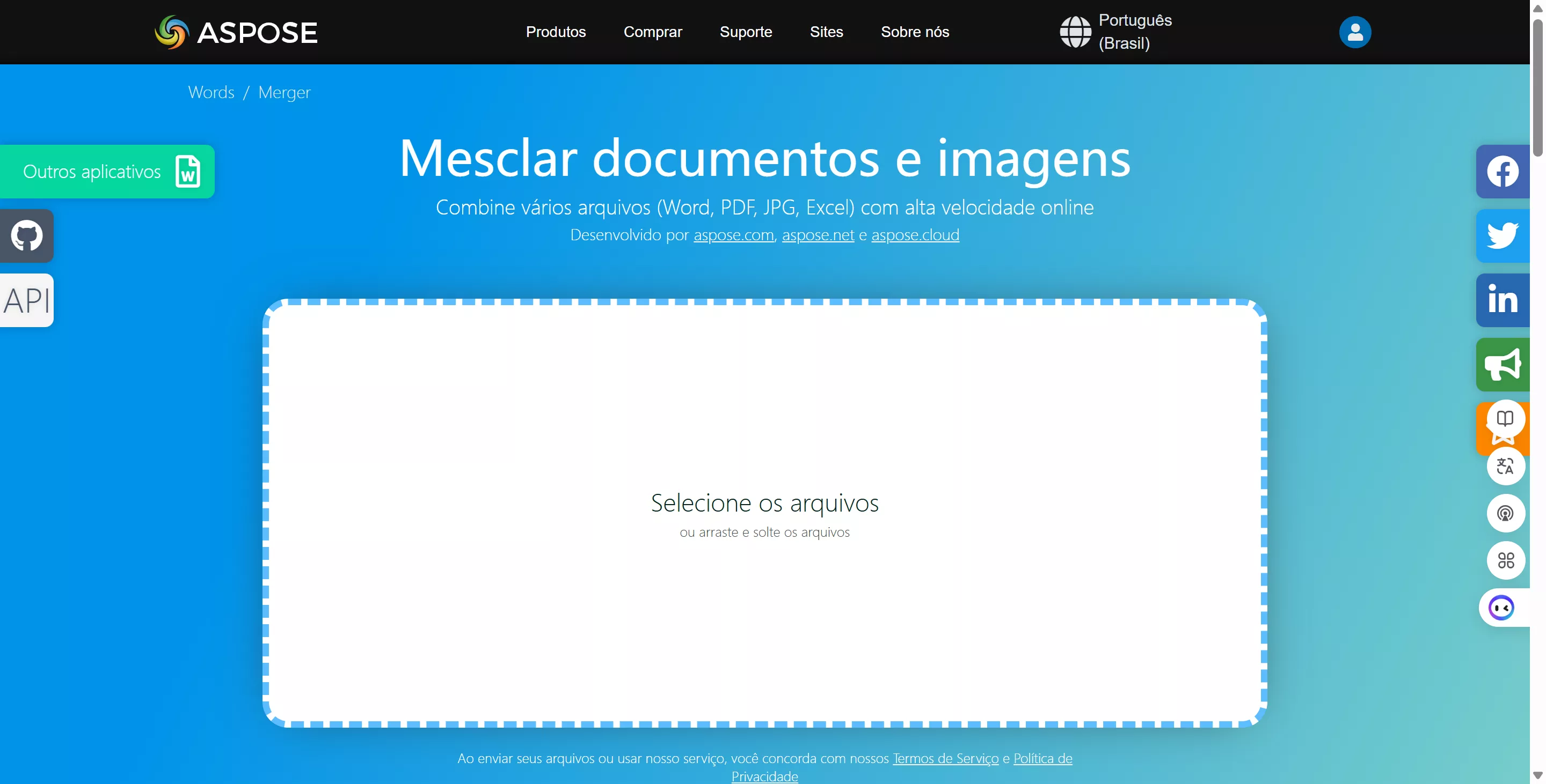 mescla documentos e imagens no aspose